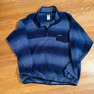 Men’s hand dipped navy synchilla fleece